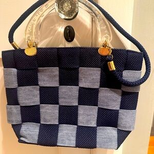 Italian Vintage Seatbelt Strap woven Style purse